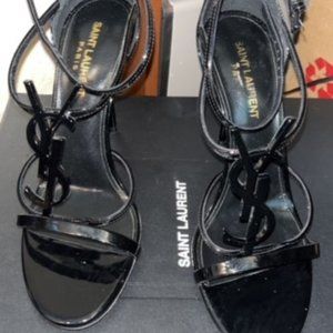 Saint Laurent Cassandra YSL Logo Sandal (Women)
